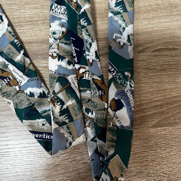 Tango by Max Raab Unisex Golfing Necktie Country Club Vintage Sports‎ Club Green - Picture 4 of 6